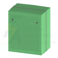FPB10127V1DG large green fibreglass electrical pillar cabinet with door